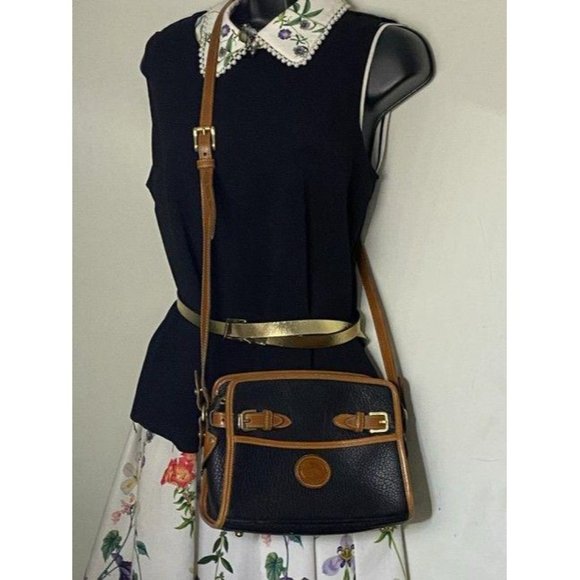 dooney and bourke vintage classic brown black leat - Picture 6 of 8